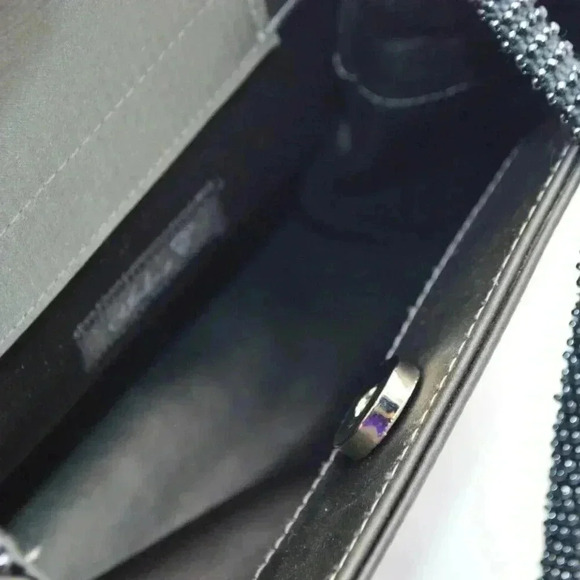 Arleen C Gray Sateen Seed Bead Strap Vintage Eveni - Picture 8 of 8